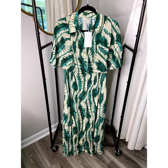 Ulla Johnson Silhouette Silk Dress in Acacia size 6 - Picture 2 of 7